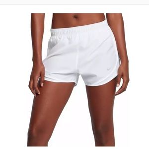 White Nike Running Shorts